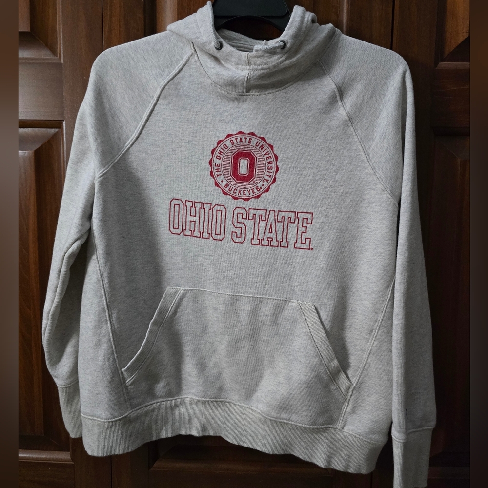 Champion Ohio State Womens Light Gray Athletic Hoodie